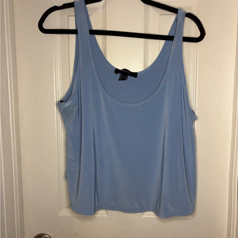 Forever 21 Flowy Light Blue Tank Top